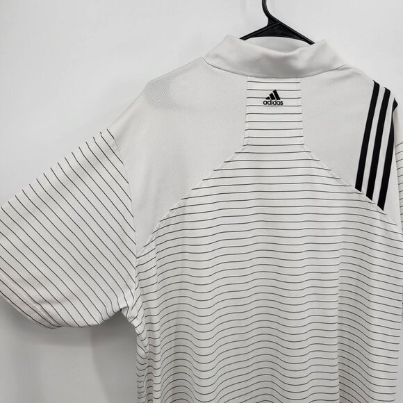 Adidas Climacool Golf Stripe Polo Shirt Big Tall Henley Short Sleeve 2XL Mens - Picture 13 of 16